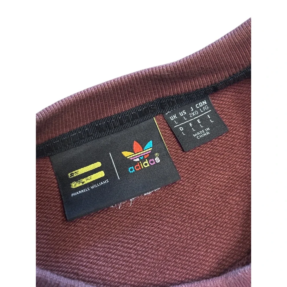 Adidas Pharrell Williams Humanrace Crewneck Sweatshirt Clay Burgundy Size LargeL